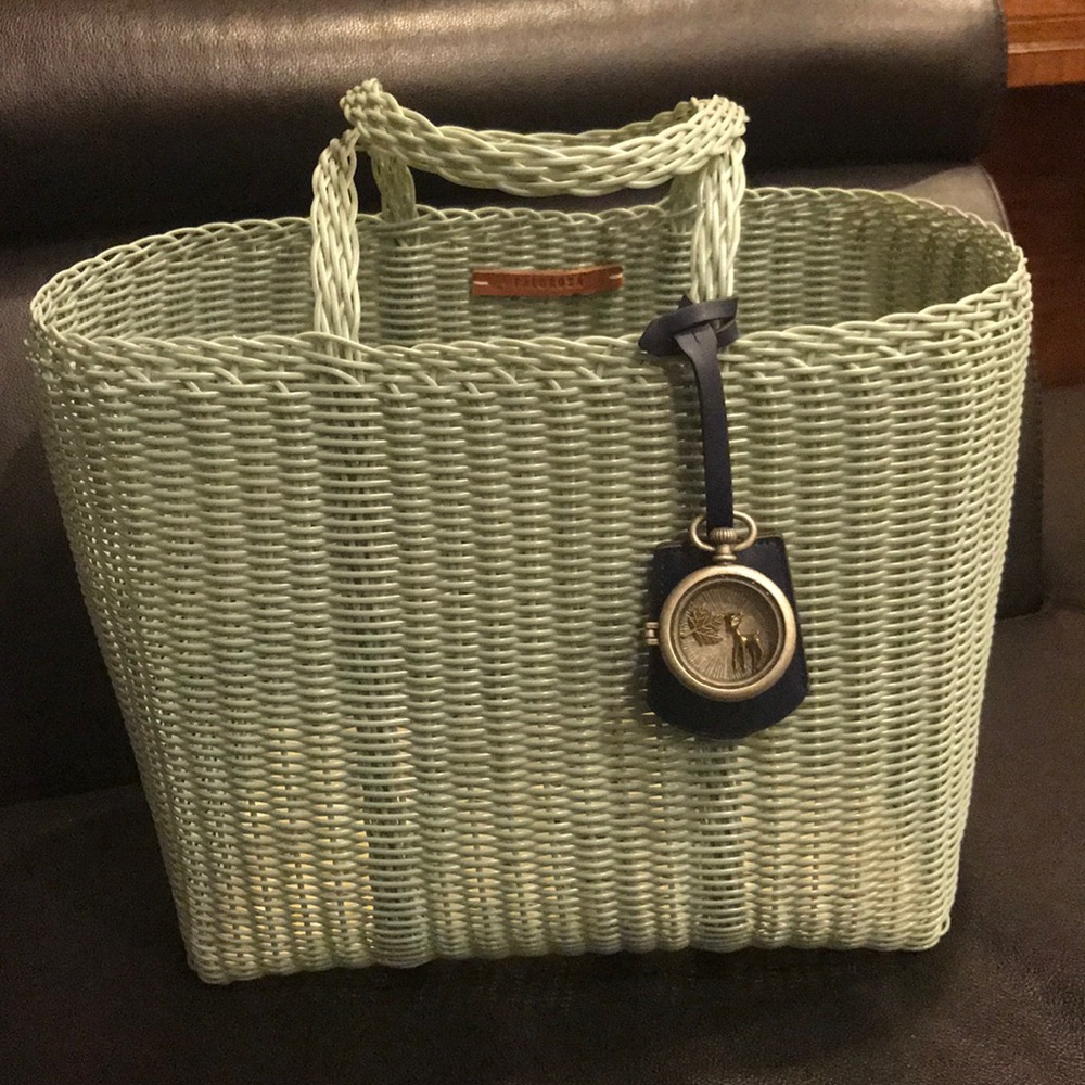 Palorosa Handmade Tote Bag wz pocket watch pendent